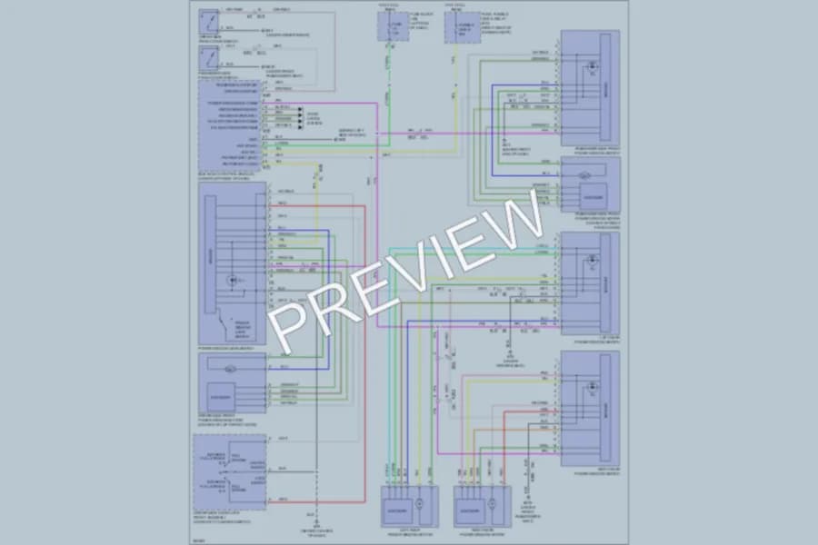 2011 Infiniti QX56 Power Windows wiring diagram preview