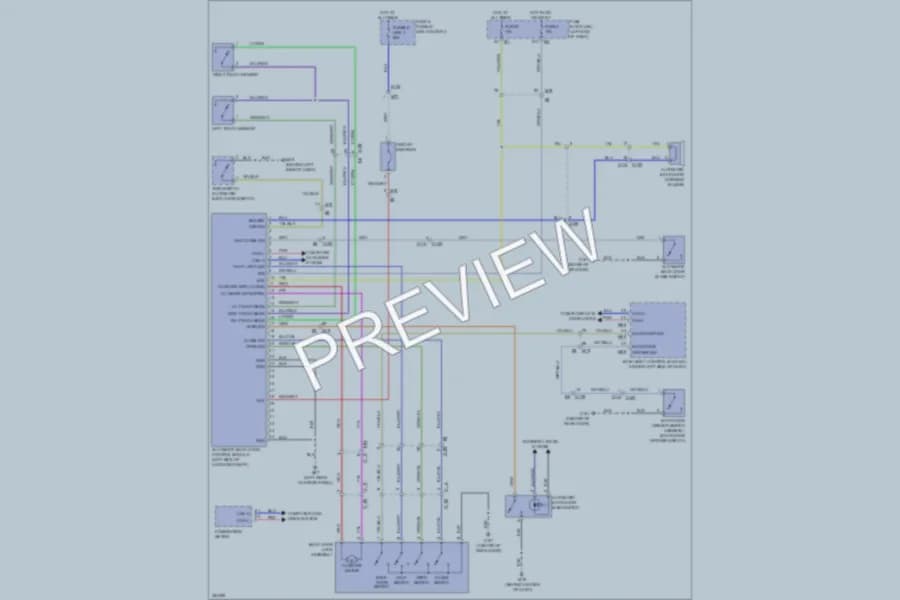 2011 Infiniti QX56 Trunk Tailgate Fuel Door wiring diagram preview