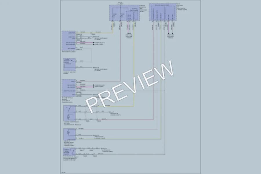 2011 Jaguar XFR Trunk Tailgate Fuel Door wiring diagram preview