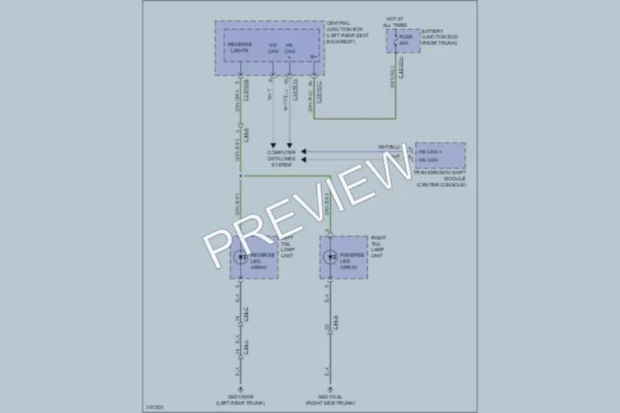 2011 Jaguar XJ Exterior Lights wiring diagram preview