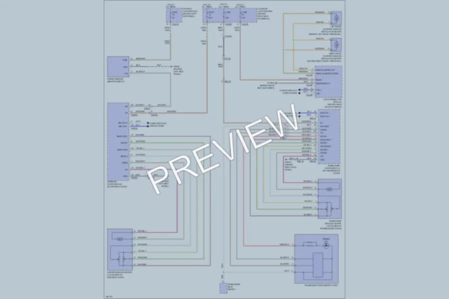 2011 Jaguar XK Power Windows wiring diagram preview