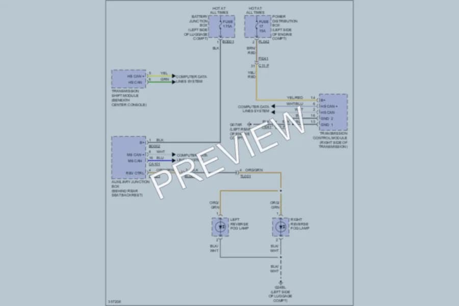 2011 Jaguar XKR Exterior Lights wiring diagram preview