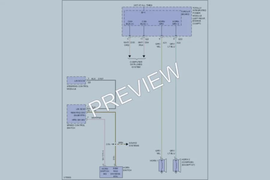 2011 Jeep Compass Horn wiring diagram preview
