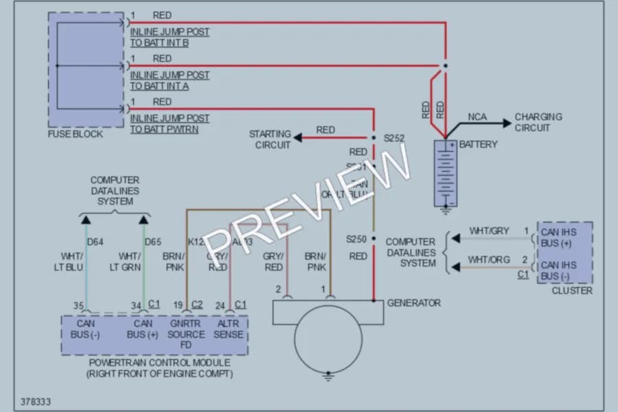 2011 Jeep GrandCherokee Starting Charging wiring diagram preview