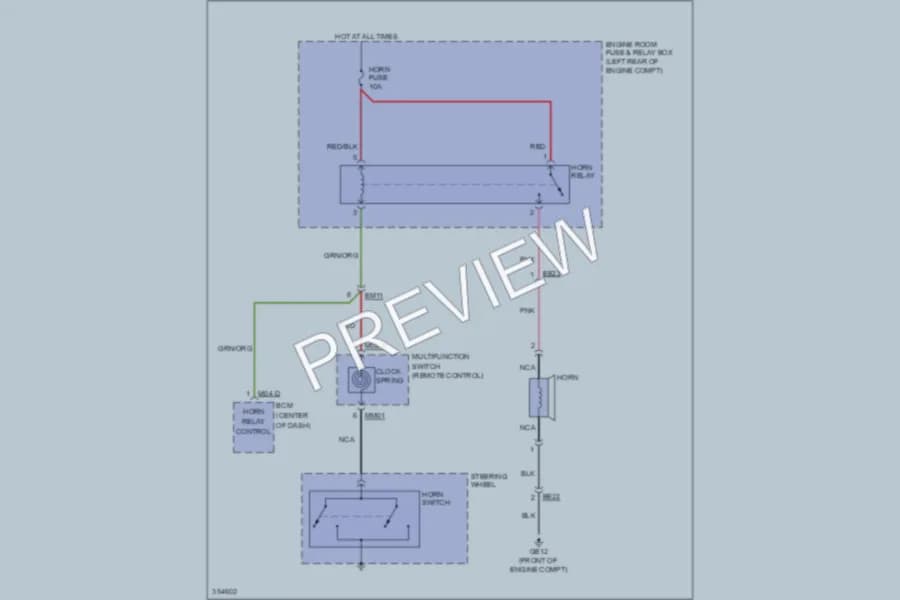 2011 Kia ForteKoup Horn wiring diagram preview