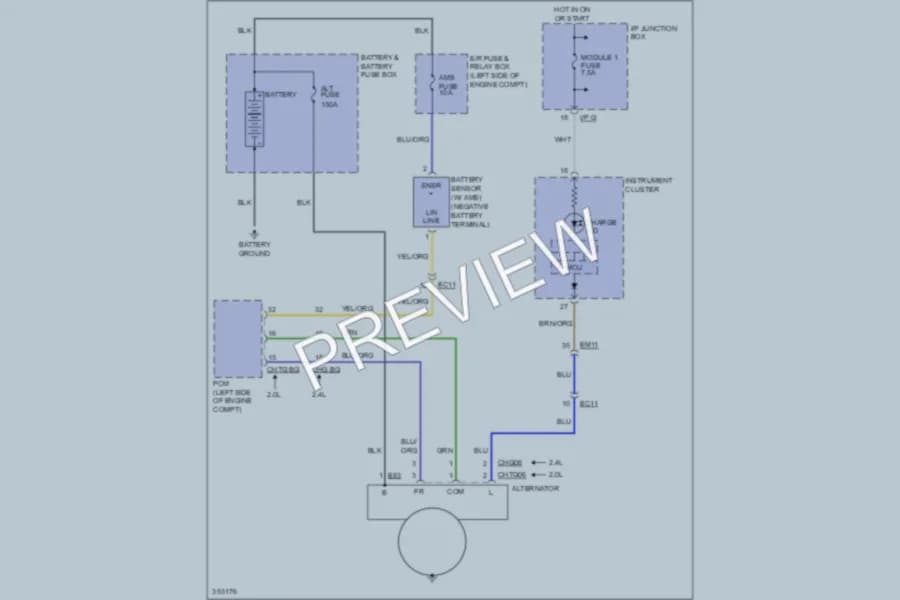 2011 Kia Optima Starting Charging wiring diagram preview