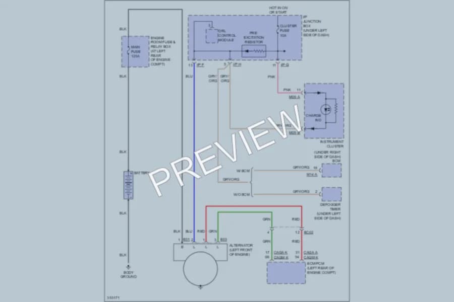 2011 Kia Rio Starting Charging wiring diagram preview
