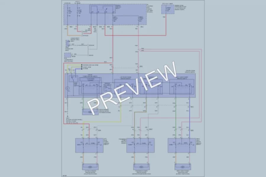 2011 Kia Rio5 Power Windows wiring diagram preview