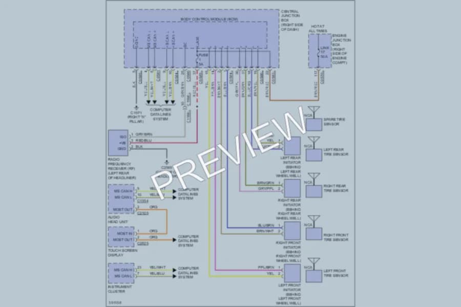 2011 LandRover RangeRoverSport Warning Systems wiring diagram preview