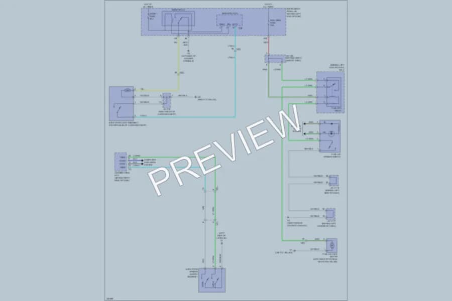 2011 Lexus CT200h Trunk Tailgate Fuel Door wiring diagram preview