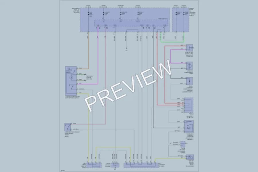 2011 Lexus ES350 Trunk Tailgate Fuel Door wiring diagram preview
