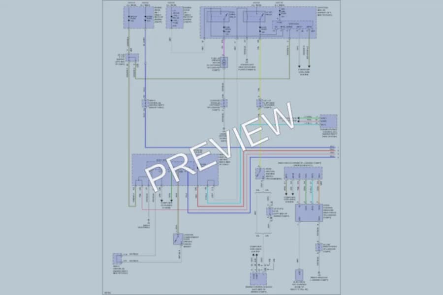 2011 Lexus GS460 Trunk Tailgate Fuel Door wiring diagram preview