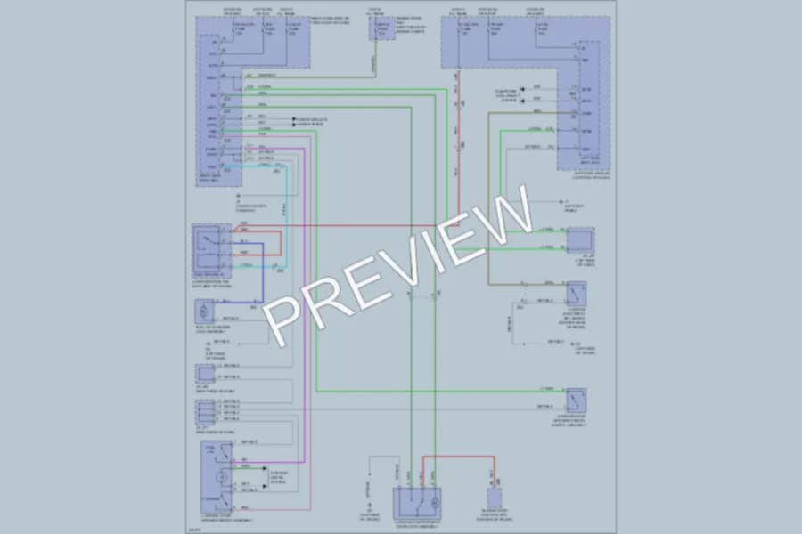2011 Lexus IS250C Trunk Tailgate Fuel Door wiring diagram preview