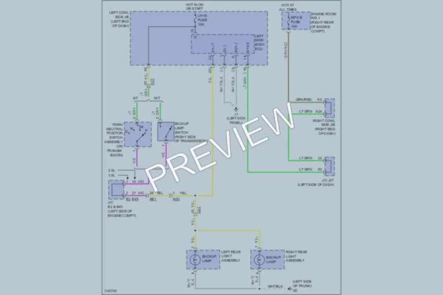 2011 Lexus IS350C Exterior Lights wiring diagram preview