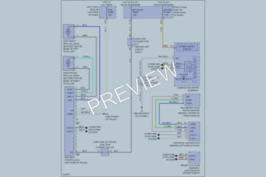 2011 Lexus ISF Supplemental Restraints wiring diagram preview