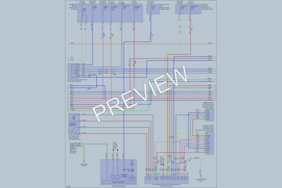 2011 Lexus LS600h Power Door Locks wiring diagram preview