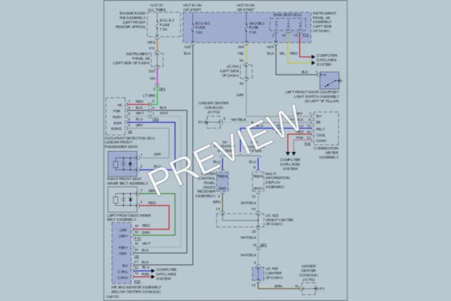 2011 Lexus RX350 Warning Systems wiring diagram preview