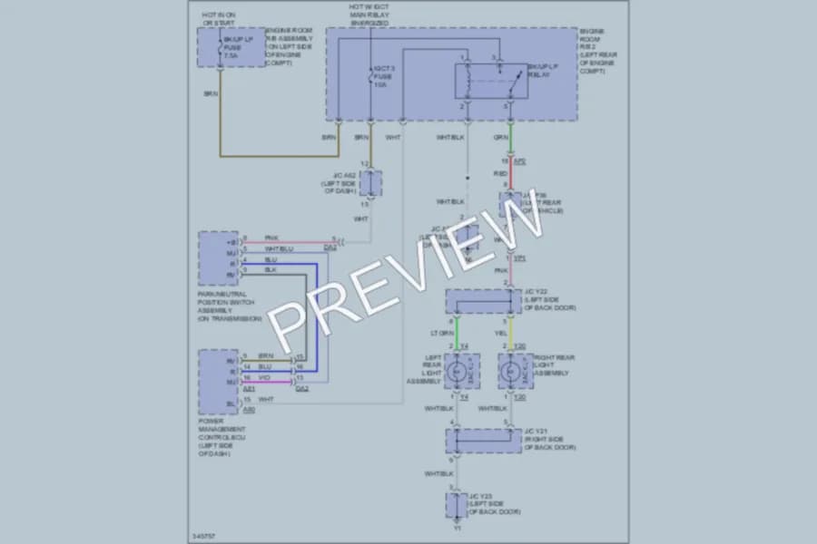 2011 Lexus RX450h Exterior Lights wiring diagram preview