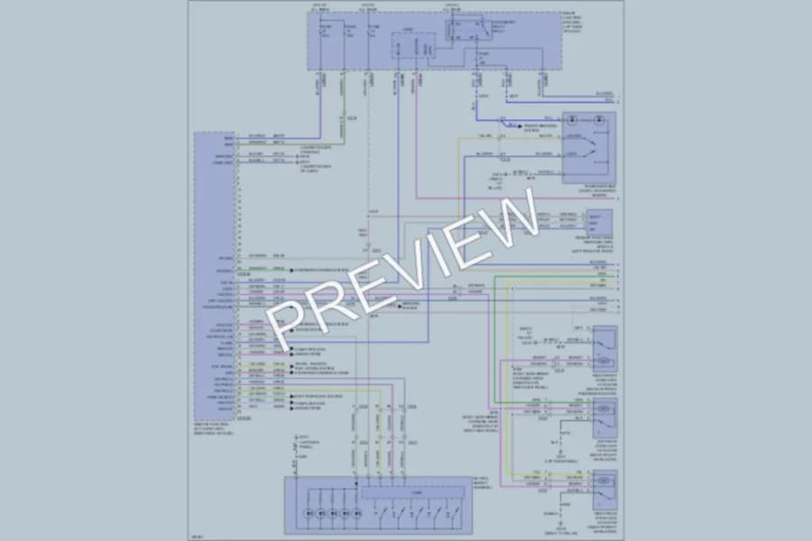 2011 Lincoln MKS Power Door Locks wiring diagram preview