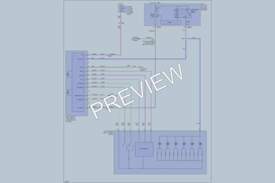 2011 Lincoln MKS Power Top Sunroof wiring diagram preview