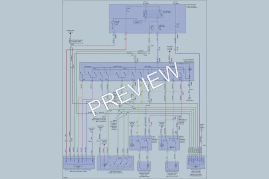 2011 Lincoln MKX Power Windows wiring diagram preview