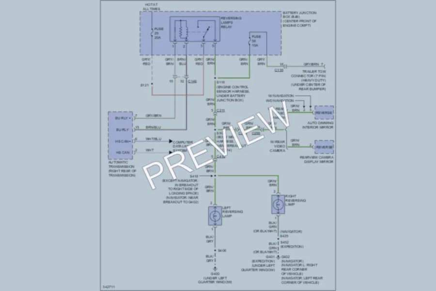 2011 Lincoln Navigator Exterior Lights wiring diagram preview