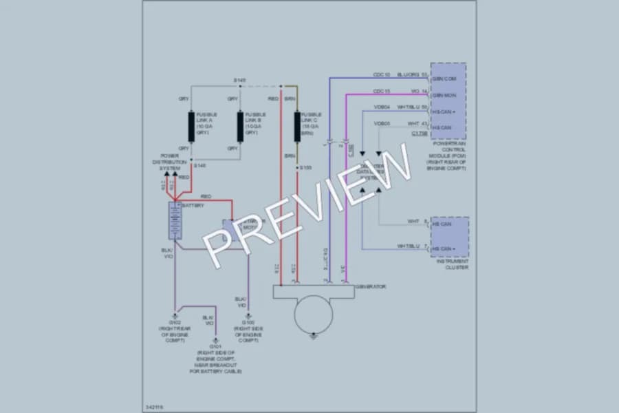 2011 Lincoln Navigator Starting Charging wiring diagram preview