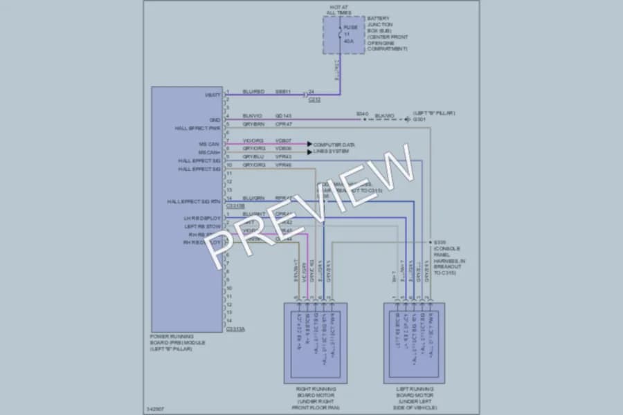 2011 Lincoln NavigatorL Trunk Tailgate Fuel Door wiring diagram preview