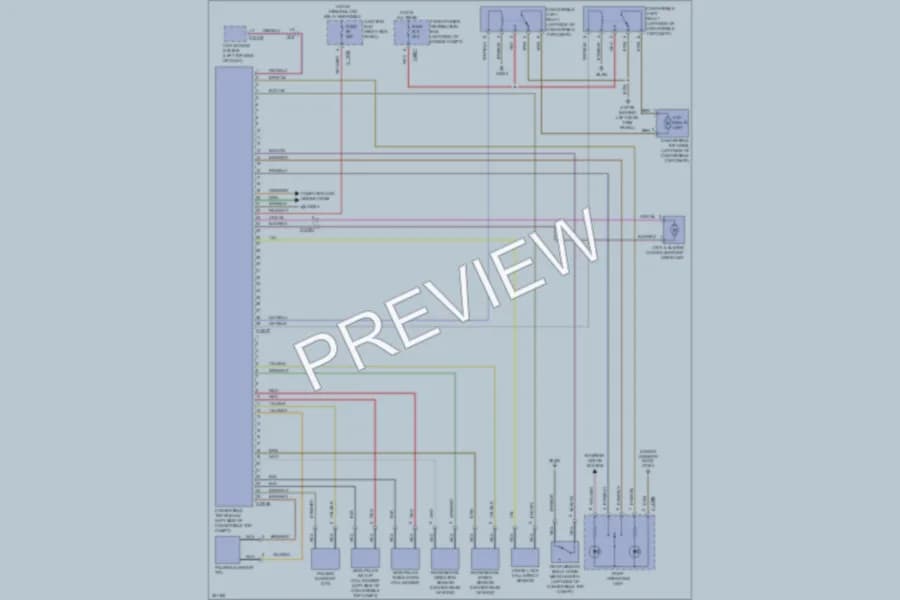 2011 MINI CooperCountryman Power Top Sunroof wiring diagram preview