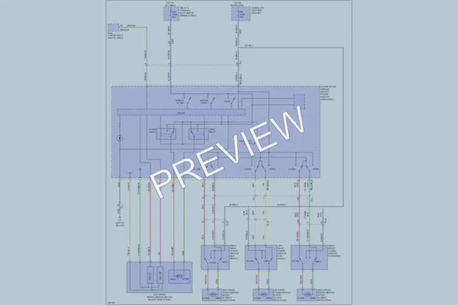 2011 Mazda 2 Power Windows wiring diagram preview