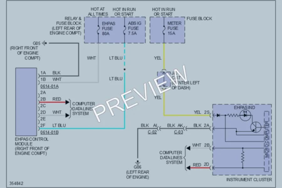 2011 Mazda 3 Electronic Power Steering wiring diagram preview