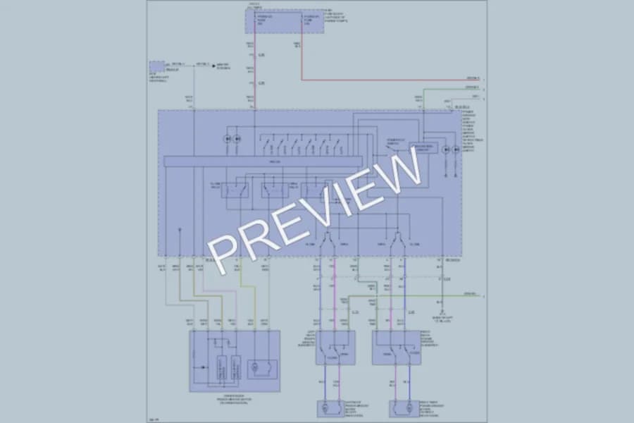 2011 Mazda 6 Power Windows wiring diagram preview