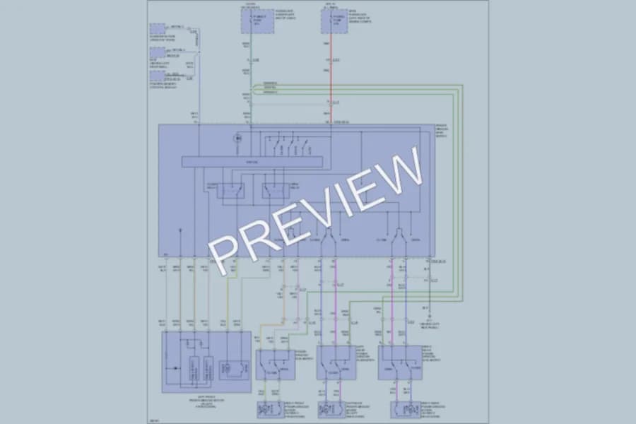 2011 Mazda CX7 Power Windows wiring diagram preview