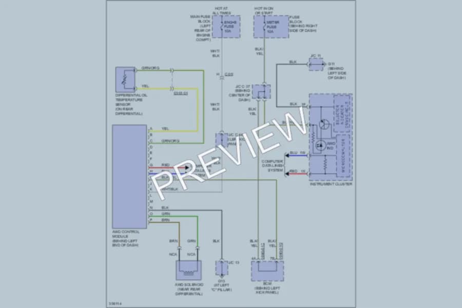 2011 Mazda CX9 Transmission wiring diagram preview
