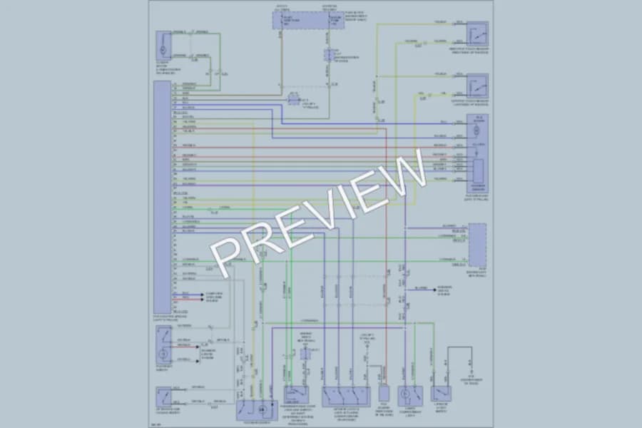 2011 Mazda CX9 Trunk Tailgate Fuel Door wiring diagram preview