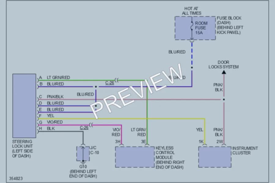 2011 Mazda RX8 Shift Interlock wiring diagram preview
