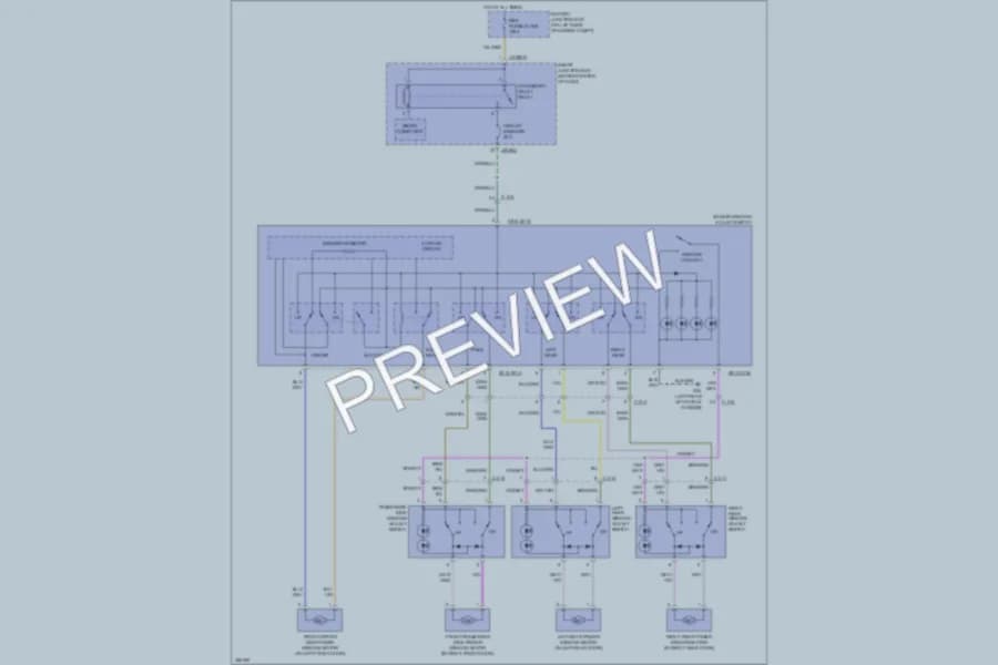 2011 Mazda Tribute Power Windows wiring diagram preview
