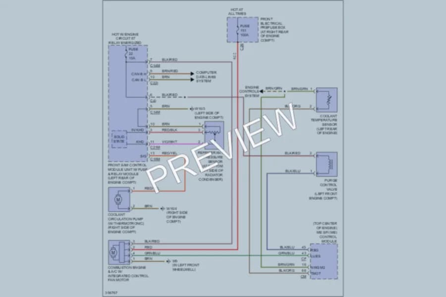 2011 MercedesBenz C300 Cooling Fan wiring diagram preview