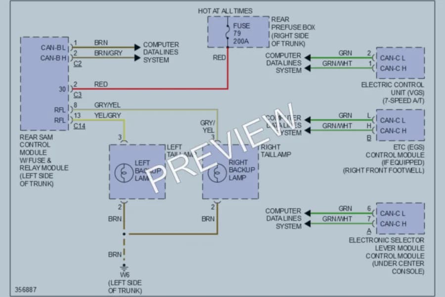 2011 MercedesBenz CLS550 Exterior Lights wiring diagram preview