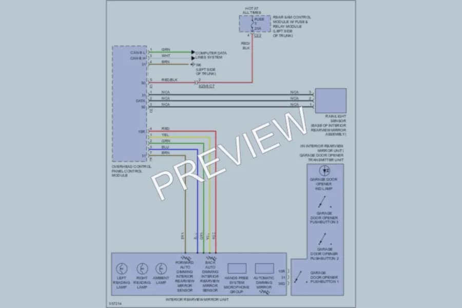 2011 MercedesBenz CLS550 Power Mirrors wiring diagram preview