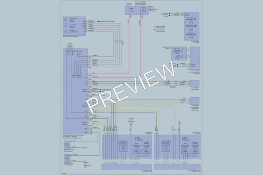 2011 MercedesBenz E350 Headlights wiring diagram preview