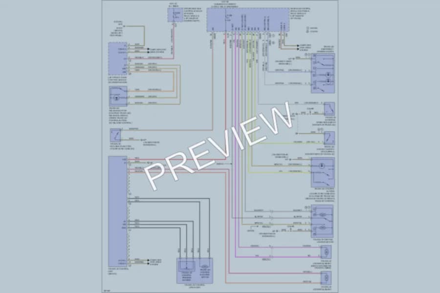 2011 MercedesBenz E350 Trunk Tailgate Fuel Door wiring diagram preview