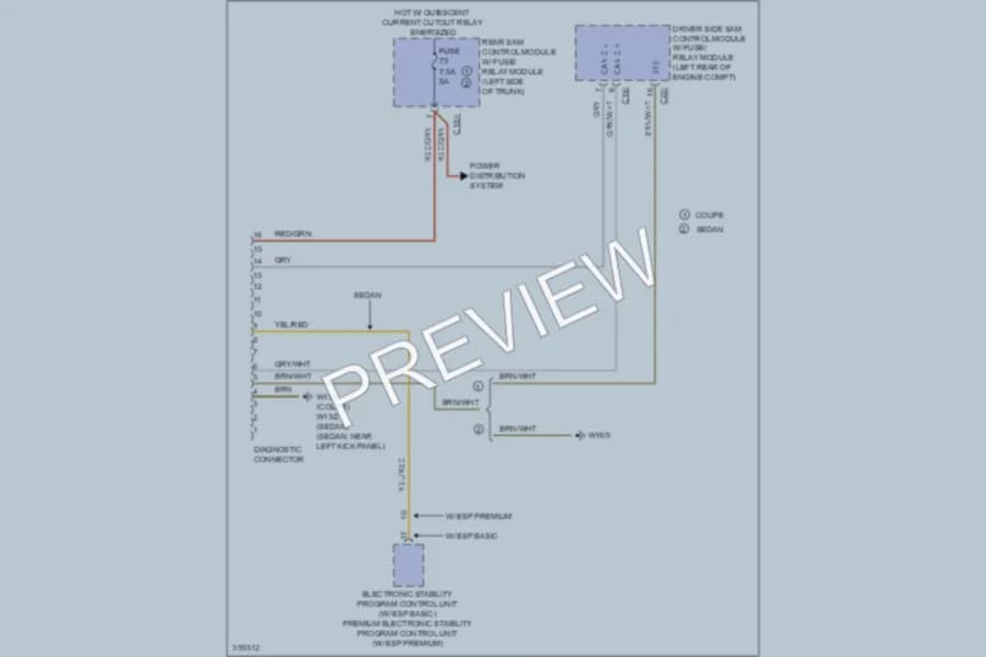 2011 MercedesBenz E550 Computer Data Lines wiring diagram preview