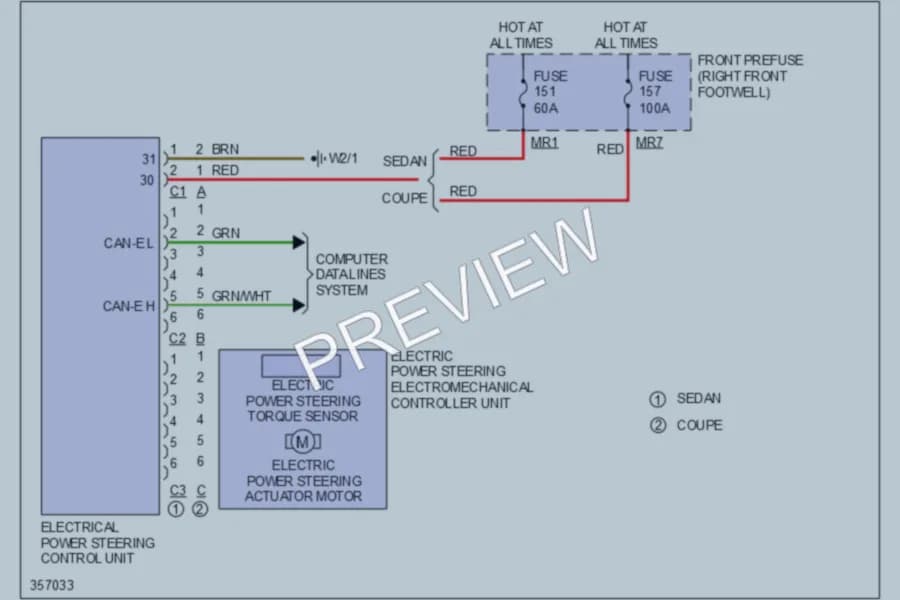 2011 MercedesBenz E550 Electronic Power Steering wiring diagram preview