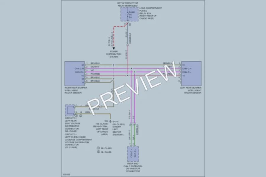 2011 MercedesBenz GL350BLUETEC Navigation wiring diagram preview
