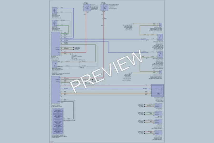 2011 MercedesBenz GL350BLUETEC Power Windows wiring diagram preview
