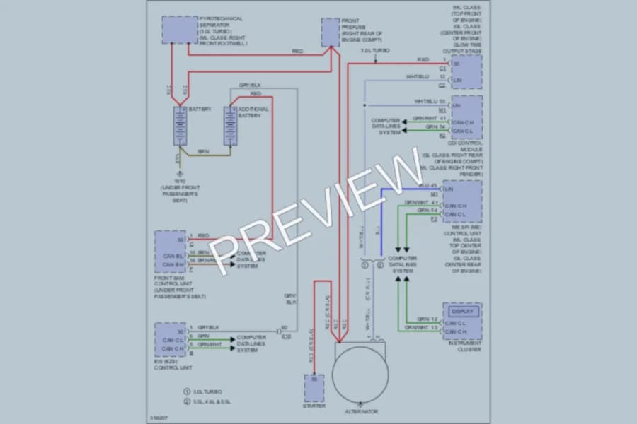 2011 MercedesBenz GL450 Starting Charging wiring diagram preview