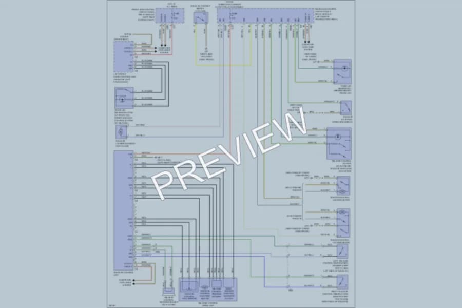 2011 MercedesBenz GLK350 Trunk Tailgate Fuel Door wiring diagram preview