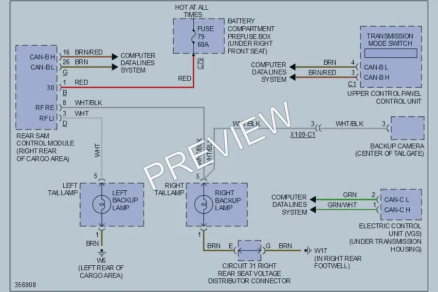 2011 MercedesBenz R350 Exterior Lights wiring diagram preview