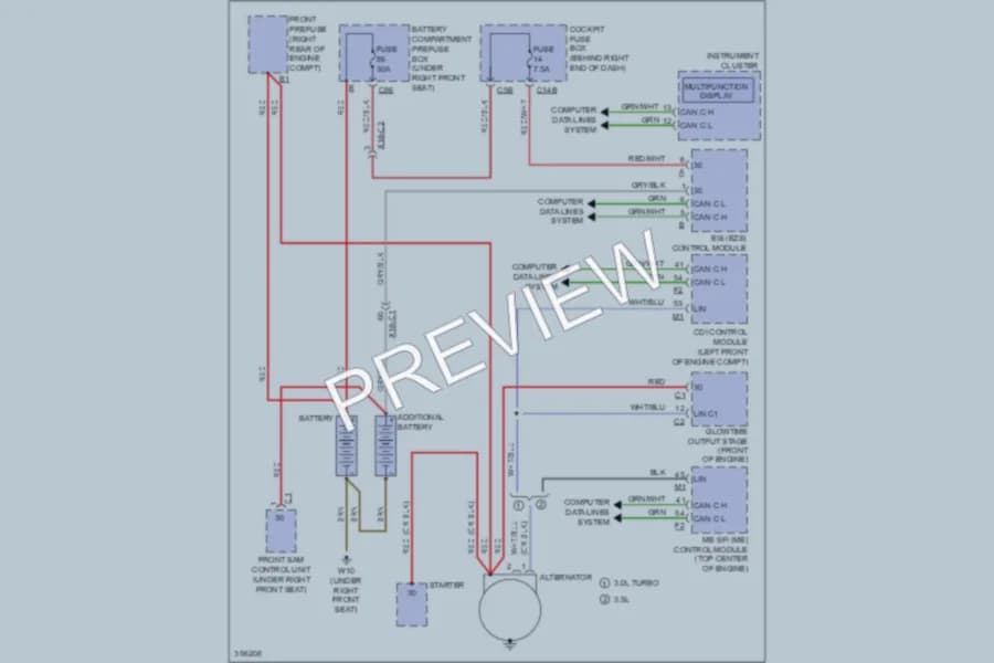 2011 MercedesBenz R350BLUETEC Starting Charging wiring diagram preview